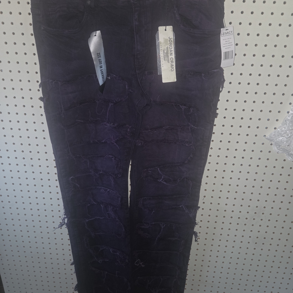 Jordan Craig Dark Purple Bootcut Jeans